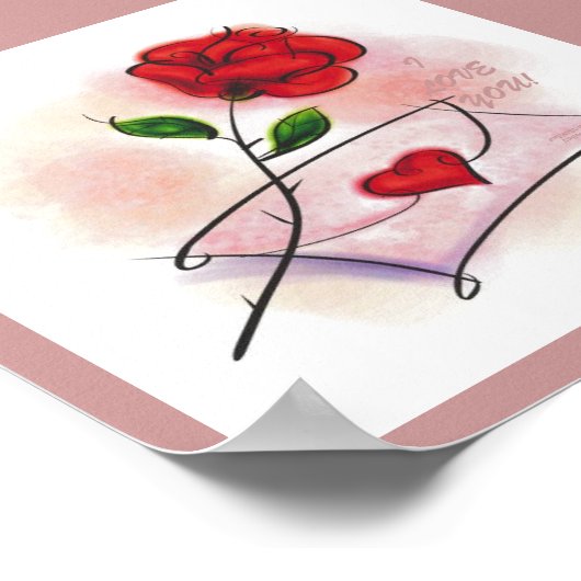 Ik hou van je! Afdrukken omhuld Poster (Hoek)