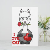 Ik hou van je alaca briefpapier (Staand voorkant)