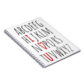 Ik hou van je alfabet notitieboek (Rechterzijde)