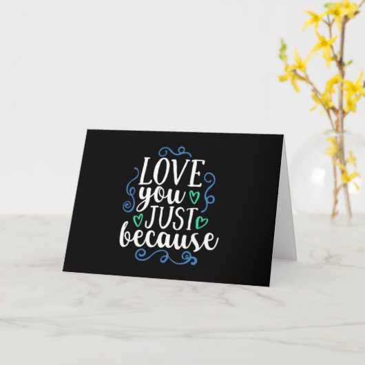 ****IK HOU VAN JE ALLEEN MAAR OMDAT **** EEN KAART (Gele Bloem)