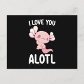 Ik hou van je Alotl Axolotl Valentijnsdag Briefkaart (Voorkant)