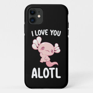 Ik hou van je Alotl Axolotl Valentijnsdag Case-Mate iPhone Case