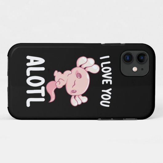 Ik hou van je Alotl Axolotl Valentijnsdag Case-Mate iPhone Case (Achterkant (horizontaal))