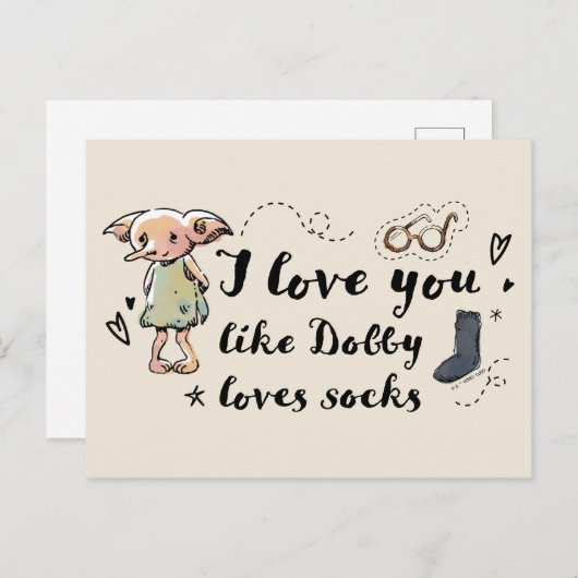 Ik hou van je als Dobby-liefhebbers Briefkaart (Voorkant / Achterkant)