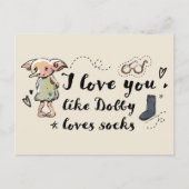 Ik hou van je als Dobby-liefhebbers Briefkaart (Voorkant)