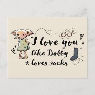 Ik hou van je als Dobby-liefhebbers Briefkaart