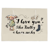 Ik hou van je als Dobby-liefhebbers Groot Cadeauzakje (Achterkant)
