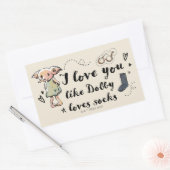 Ik hou van je als Dobby-liefhebbers Rechthoekige Sticker (Envelop)