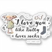 Ik hou van je als Dobby-liefhebbers Sticker (Voorkant)