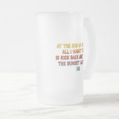 Ik hou van je als een prachtige zonsondergang matglas bierpul (Voorkant rechts)