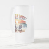 Ik hou van je als een prachtige zonsondergang matglas bierpul (Voorkant links)