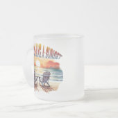 Ik hou van je als een prachtige zonsondergang matglas koffiemok (Voorkant links)