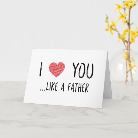 Ik hou van je als een vader, Vaderdag Kaart (Gele Bloem)