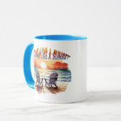 Ik hou van je als een zonsondergang kleur accenten mok (Voorkant links)