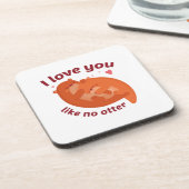 Ik hou van je als geen otter bier onderzetter (Linkerzijde)