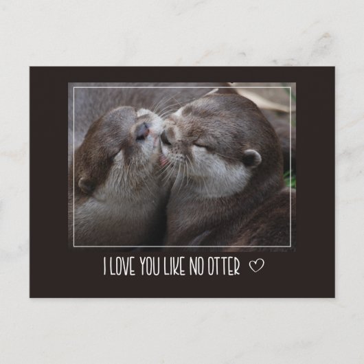 Ik hou van je als geen otter Cute Photo Briefkaart (Voorkant)