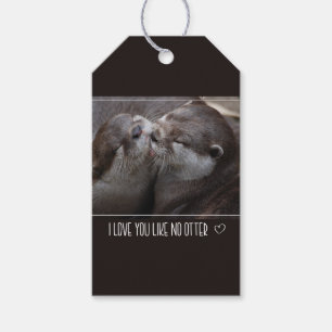 Ik hou van je als geen otter Cute Photo Cadeaulabel