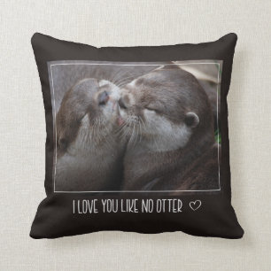 Ik hou van je als geen otter Cute Photo Kussen