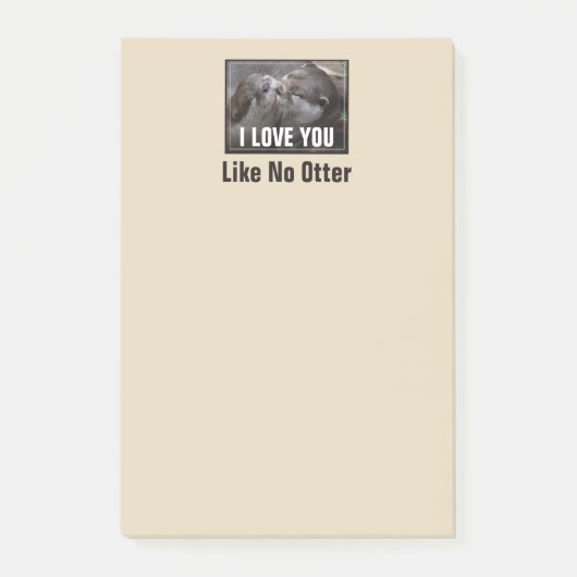 Ik hou van je als geen otter Cute Photo Post-it® Notes (Voorkant)