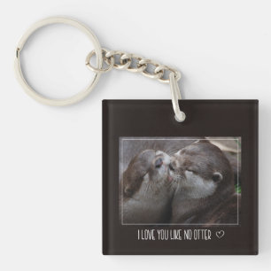 Ik hou van je als geen otter Cute Photo Sleutelhanger