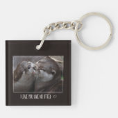 Ik hou van je als geen otter Cute Photo Sleutelhanger (Achterkant)