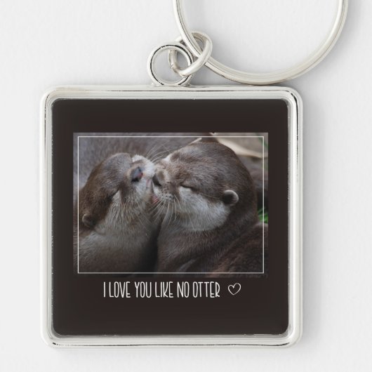 Ik hou van je als geen otter Cute Photo Sleutelhanger (Voorkant)