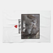 Ik hou van je als geen otter Cute Photo Theedoek (Horizontaal)