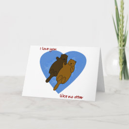 Ik hou van je als geen otter feestdagen kaart