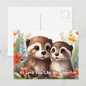 Ik hou van je als geen Otter Pun Valentijn Feestdagenkaart (Voorkant / Achterkant)