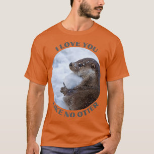 Ik hou van je als geen otter Winter Zee Otter Spel T-shirt
