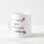 Ik hou van je als je van koffie houdt koffiemok (Voorkant links)