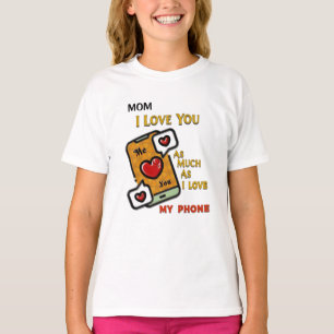 Ik hou van je als mijn telefoon t-shirt
