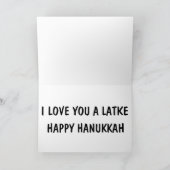 IK HOU VAN JE ALS VAN EEN LATKE HANUKKA Kaarten (Binnen)
