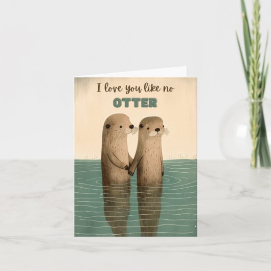 Ik hou van je als van geen andere otter kaart (Voorkant)