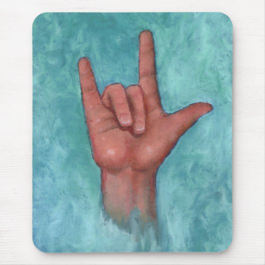 Ik hou van je: Amerikaanse gebarentaal: Hand Muismat (Voorkant)