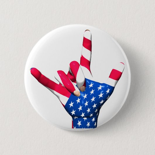 Ik hou van je Amerikaanse vlag Button (Voorkant)