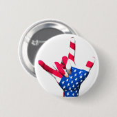 Ik hou van je Amerikaanse vlag Button (Voorkant /achterkant)