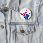 Ik hou van je Amerikaanse vlag Button (In situ)