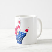 Ik hou van je Amerikaanse vlag Mok (Voorkant rechts)