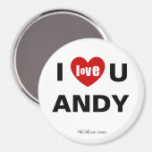 Ik hou van je ANDY Fridge Magnet (Voorkant / Achterkant)