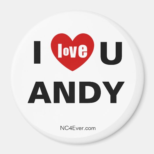 Ik hou van je ANDY Fridge Magnet (Voorkant)