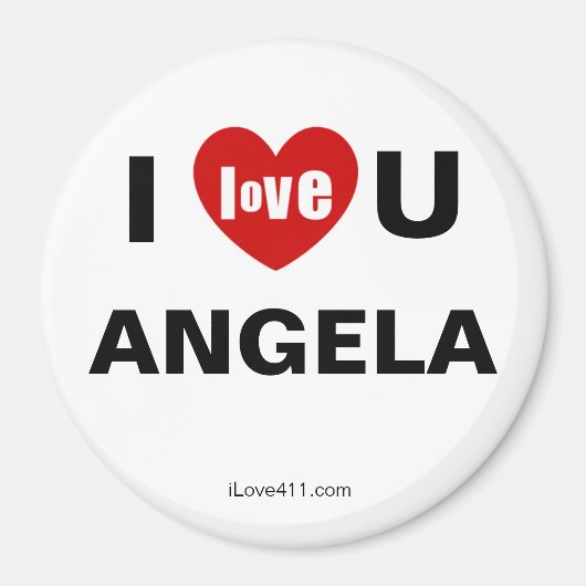 Ik hou van je Angela Magneet (Voorkant)