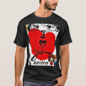 Ik hou van je anime t-shirt (Voorkant)