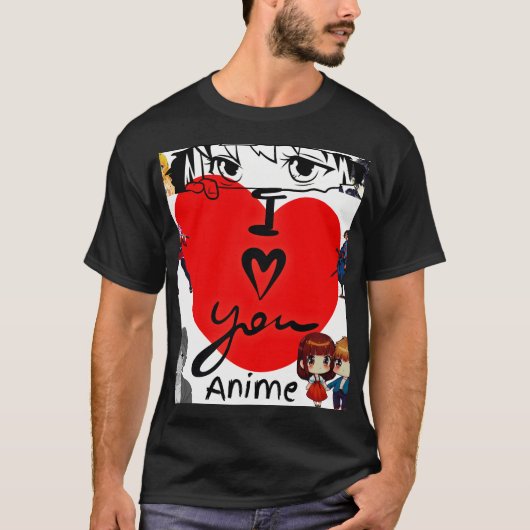 Ik hou van je anime t-shirt (Voorkant)