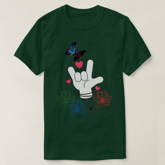 Ik hou van je ASL 7 T-shirt (Design voorkant)