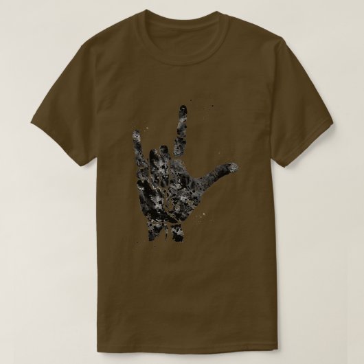 Ik hou van je ASL Hand Print 3 T-shirt (Design voorkant)