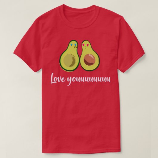 Ik hou van je avocado Valentijn Shirt (Design voorkant)
