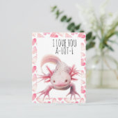 Ik hou van je Axolotl Briefkaart (Staand voorkant)
