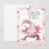 Ik hou van je Axolotl Briefkaart (Voorkant / Achterkant)