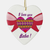 Ik hou van je Baba Keramisch Ornament (Rechts)